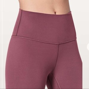 Lululemon 25” Align in So Merlot. Worn once.